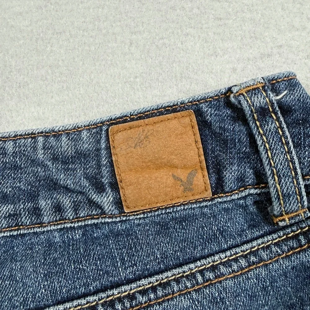 American Eagle AE Low Rise Micro Denim Shorts 4 Cut-Off Distressed Y2K Festival
